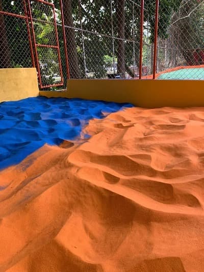 Areia Colorida para Playground